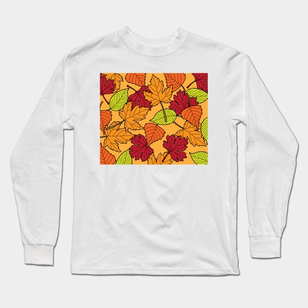 Autumn leaves Long Sleeve T-Shirt by Cathalo